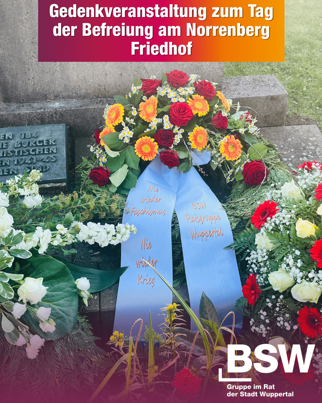 Gedenkveranstaltung zum Tag der Befreiung am Norrenberg Friedhof