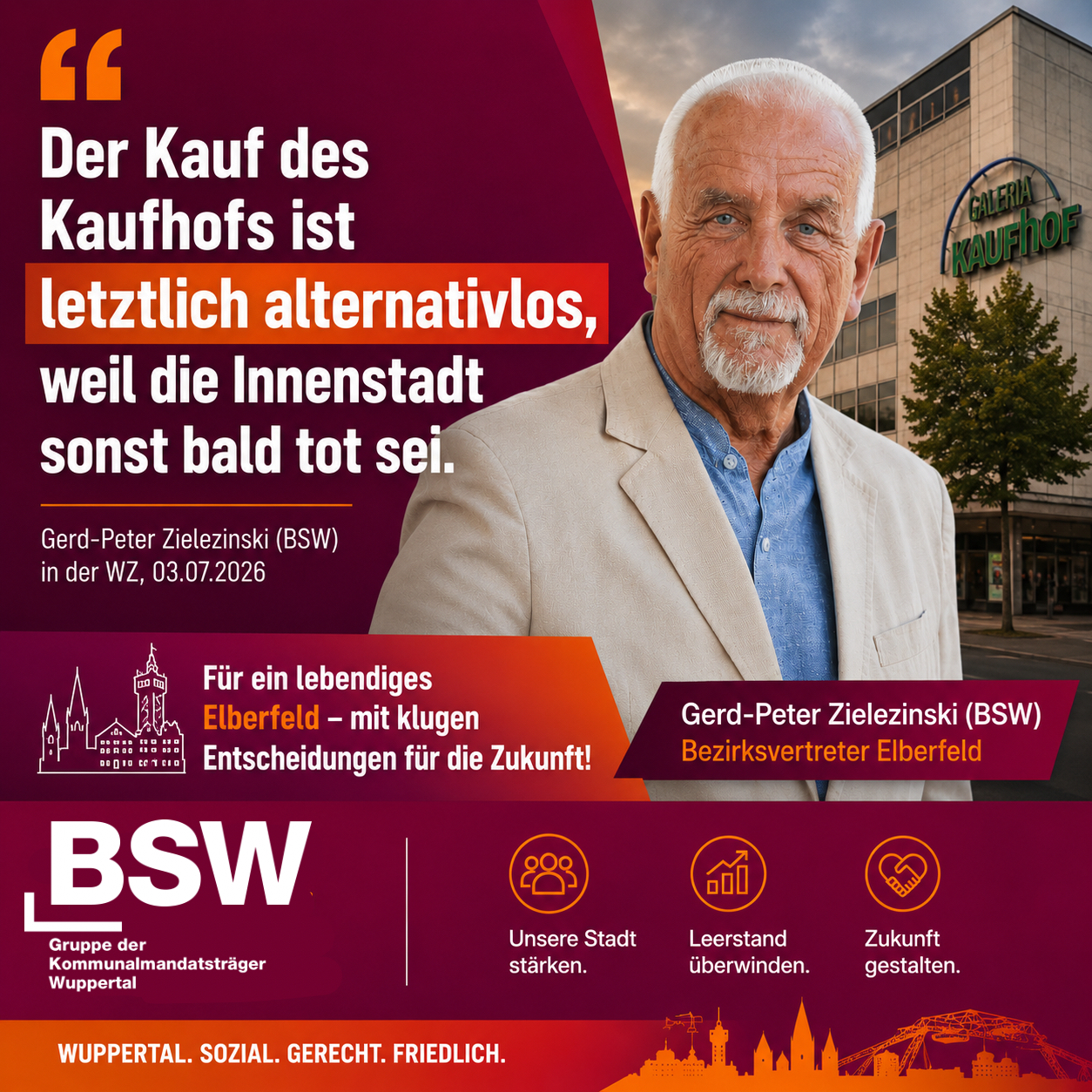 Innenstadt retten statt Leerstand verwalten.