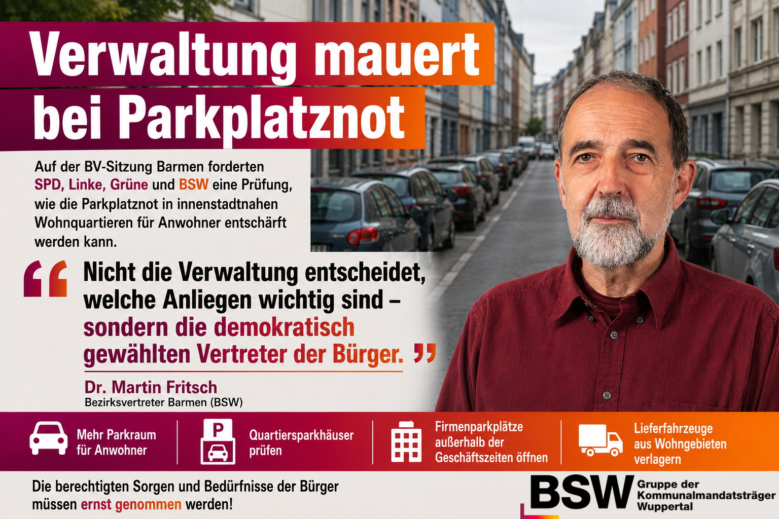 Verwaltung mauert bei Parkplatznot